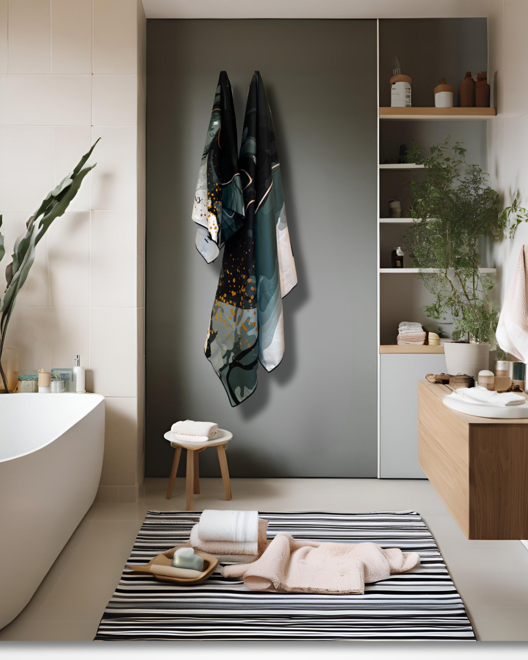 Hanging Towel in Bathroom