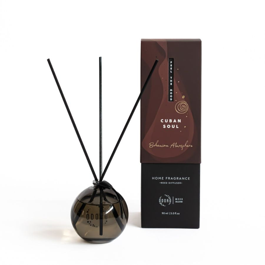 Odoro Mood Collection Cuban Soul reed diffuser – warm and exotic home fragrance available at Harmony Boutiq Spain.